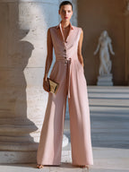 Tuta Senza Maniche con Cintura e Gamba Larga