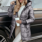 Aurora™ | Elegante cappotto invernale con cappuccio e imbottitura