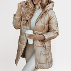 Aurora™ | Elegante cappotto invernale con cappuccio e imbottitura
