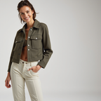 Giacca Utility Cropped in Misto Lana – Stile Urban Casual