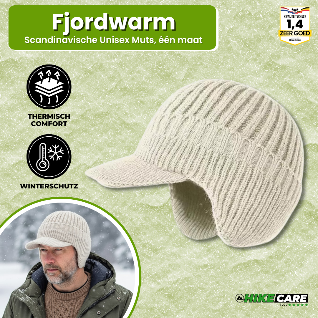 Fjordwarm – Berretto invernale scandinavo con protezione per le orecchie (unisex, taglia unica)