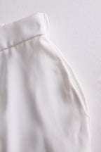 Eleganti Pantaloni Bianchi a Vita Alta