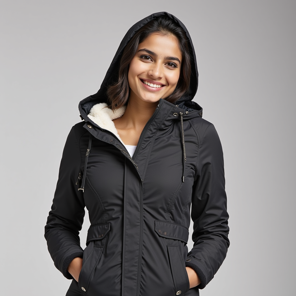 Parka Invernale Jasirada – Giacca con Cappuccio Foderata in Pile