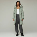 Cappotto Invernale Trapuntato con Cappuccio Elegante da Donna