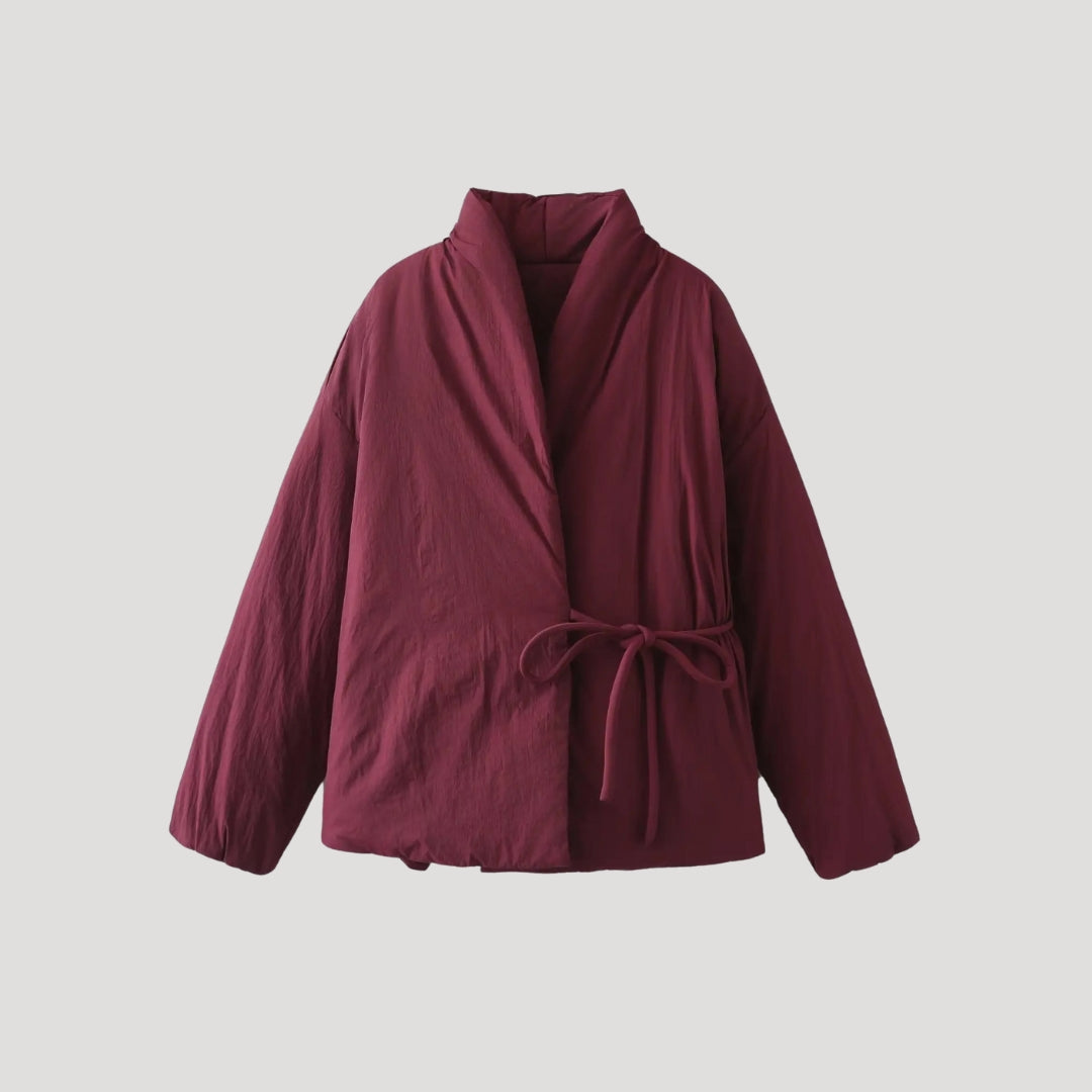 Giacca a Portafoglio con Cintura – Stile a Strati Senza Sforzo