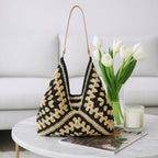 VICKY – Borsa Tote Costiera in Paglia