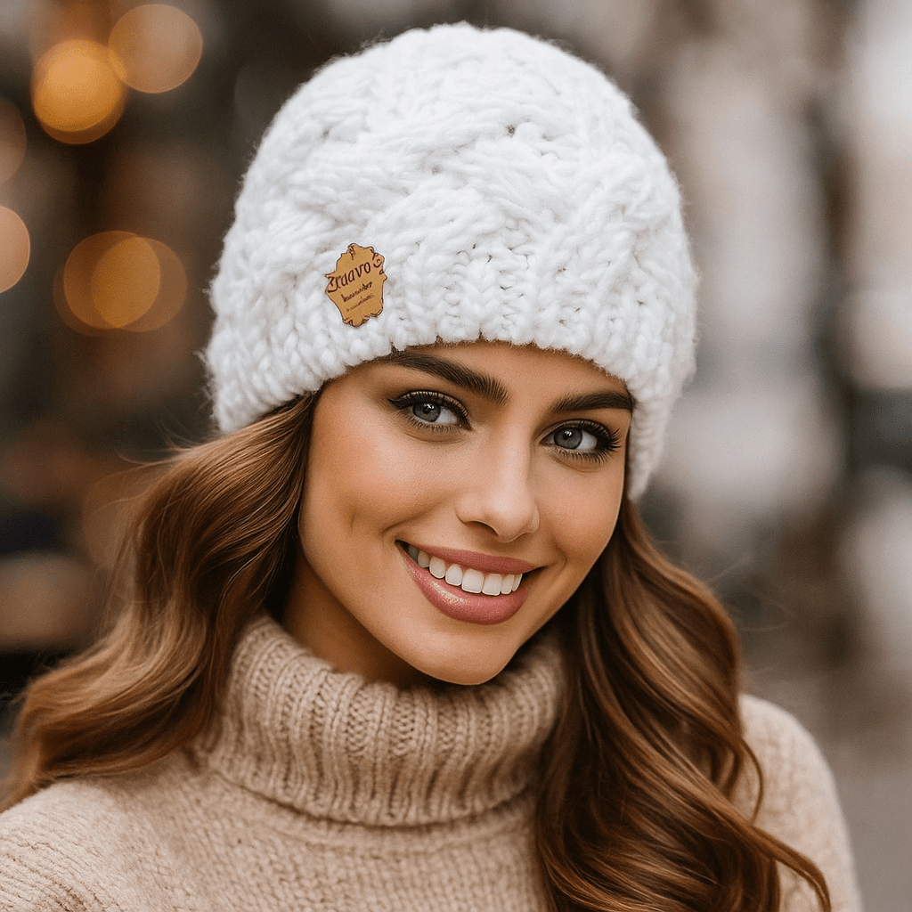 Cappello invernale da donna Elena - caldo - lavorato a maglia