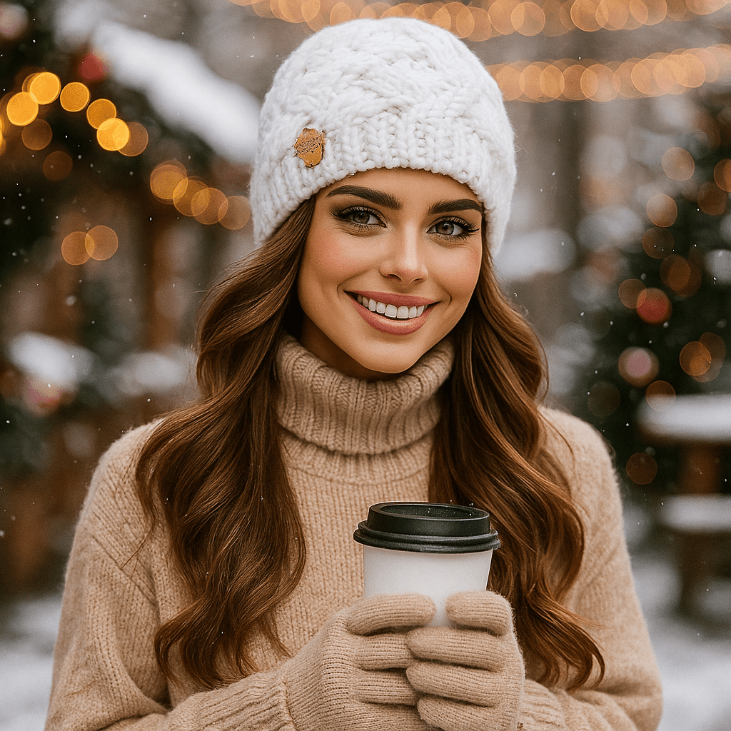 Cappello invernale da donna Elena - caldo - lavorato a maglia