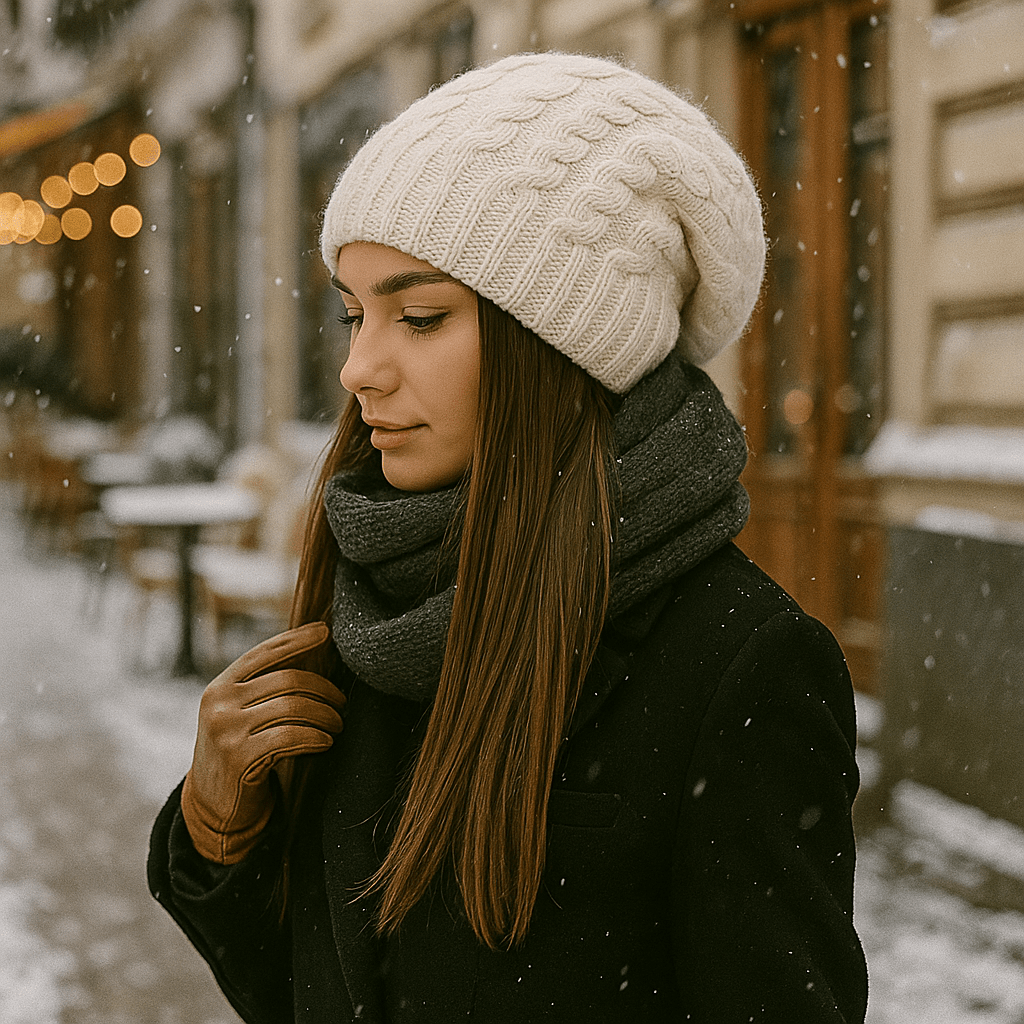 Cappello Invernale Donna - Maglia Spessa - Casual