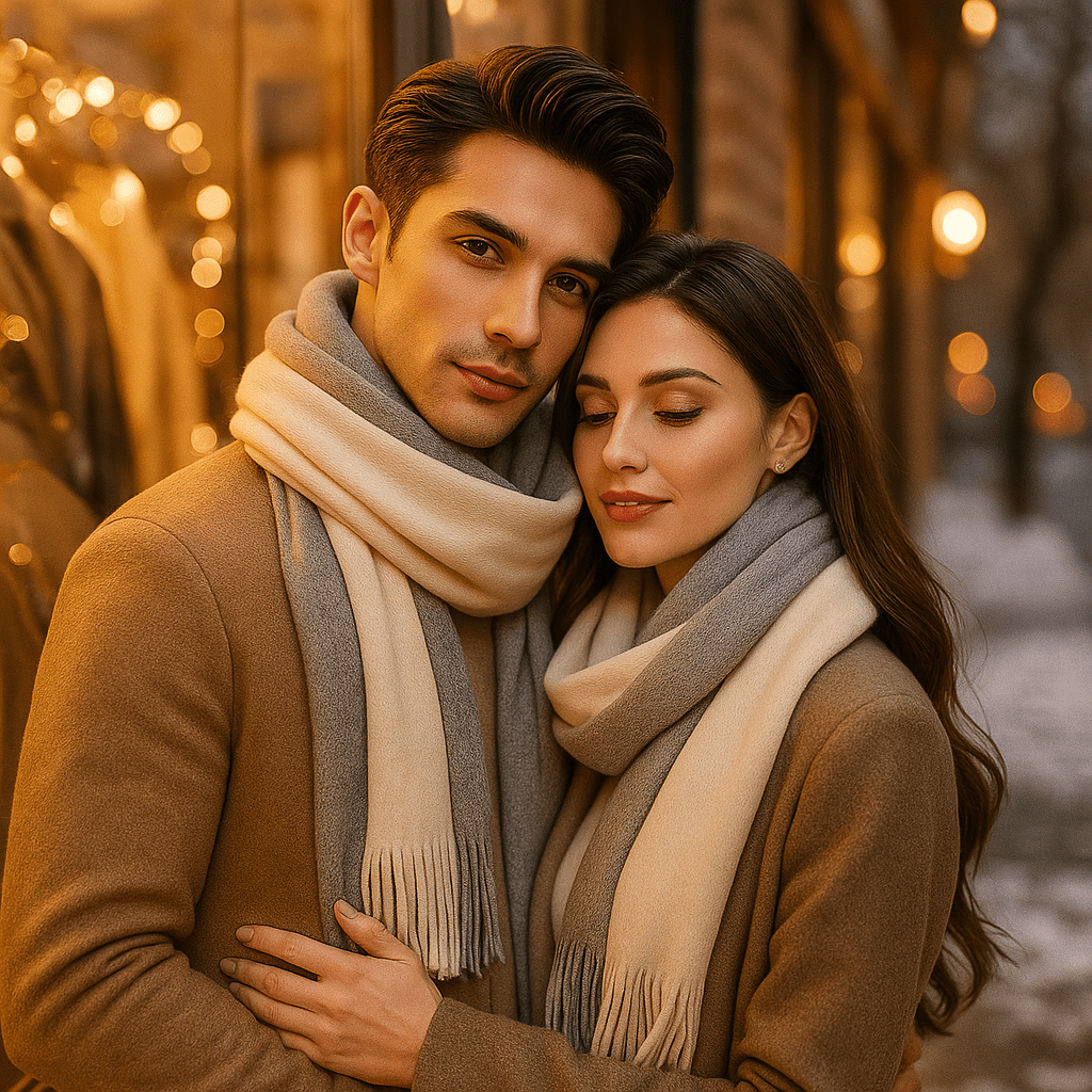 Sciarpa Lunga Cashmere - Elegante - Morbida - Stile Invernale