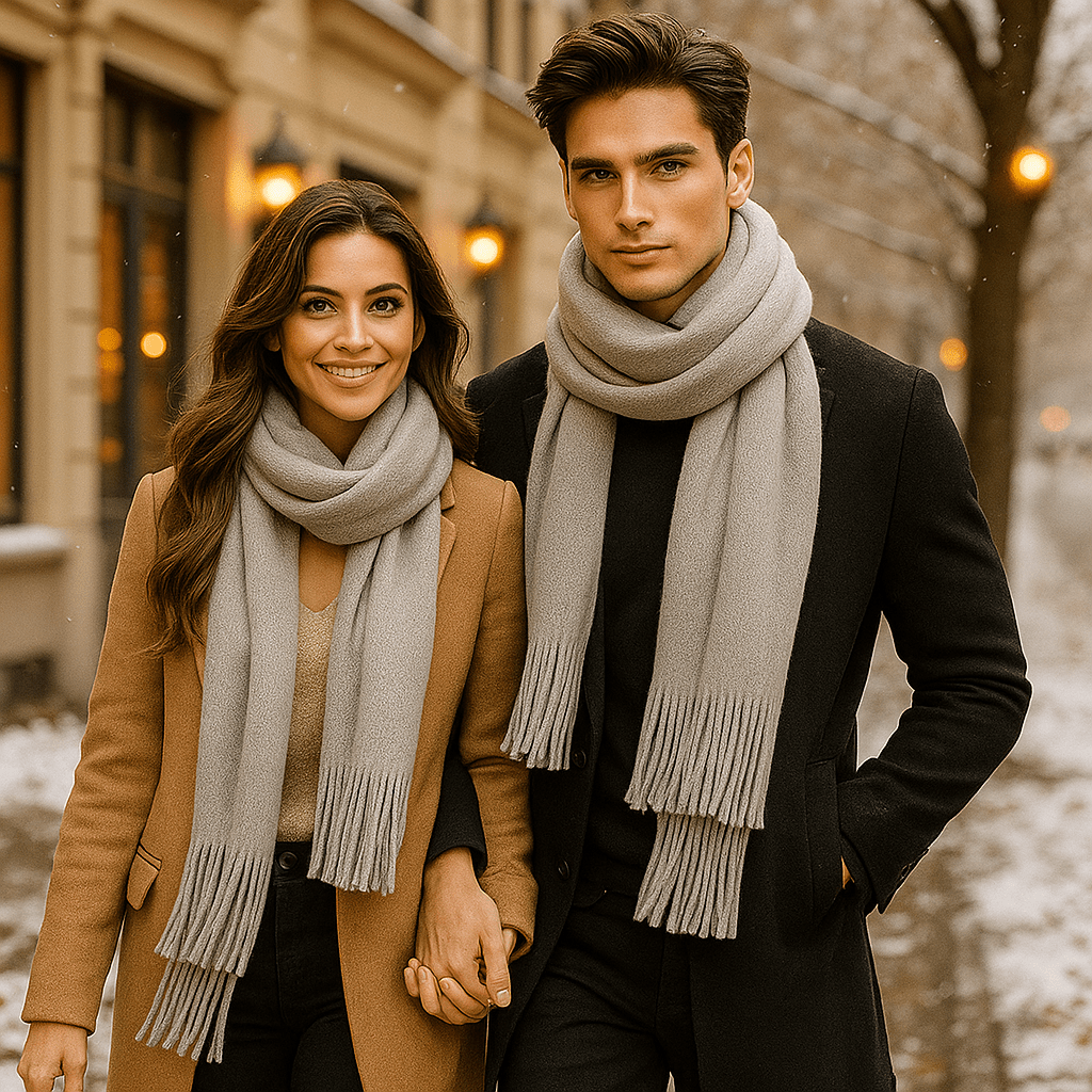 Sciarpa Lunga Cashmere - Elegante - Morbida - Stile Invernale