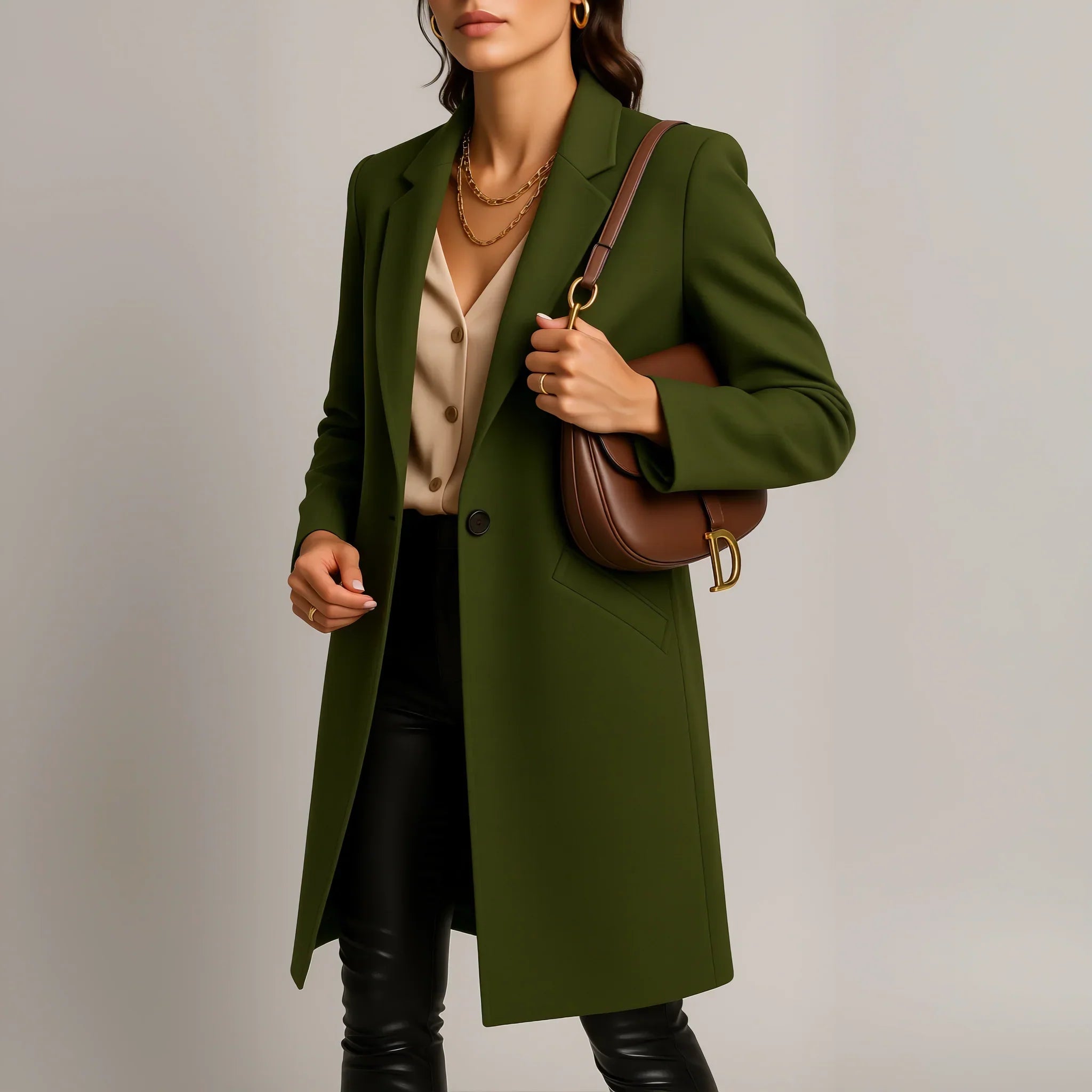 Cappotto Lungo di Lana da Donna - Elegante Cappotto Invernale da Donna