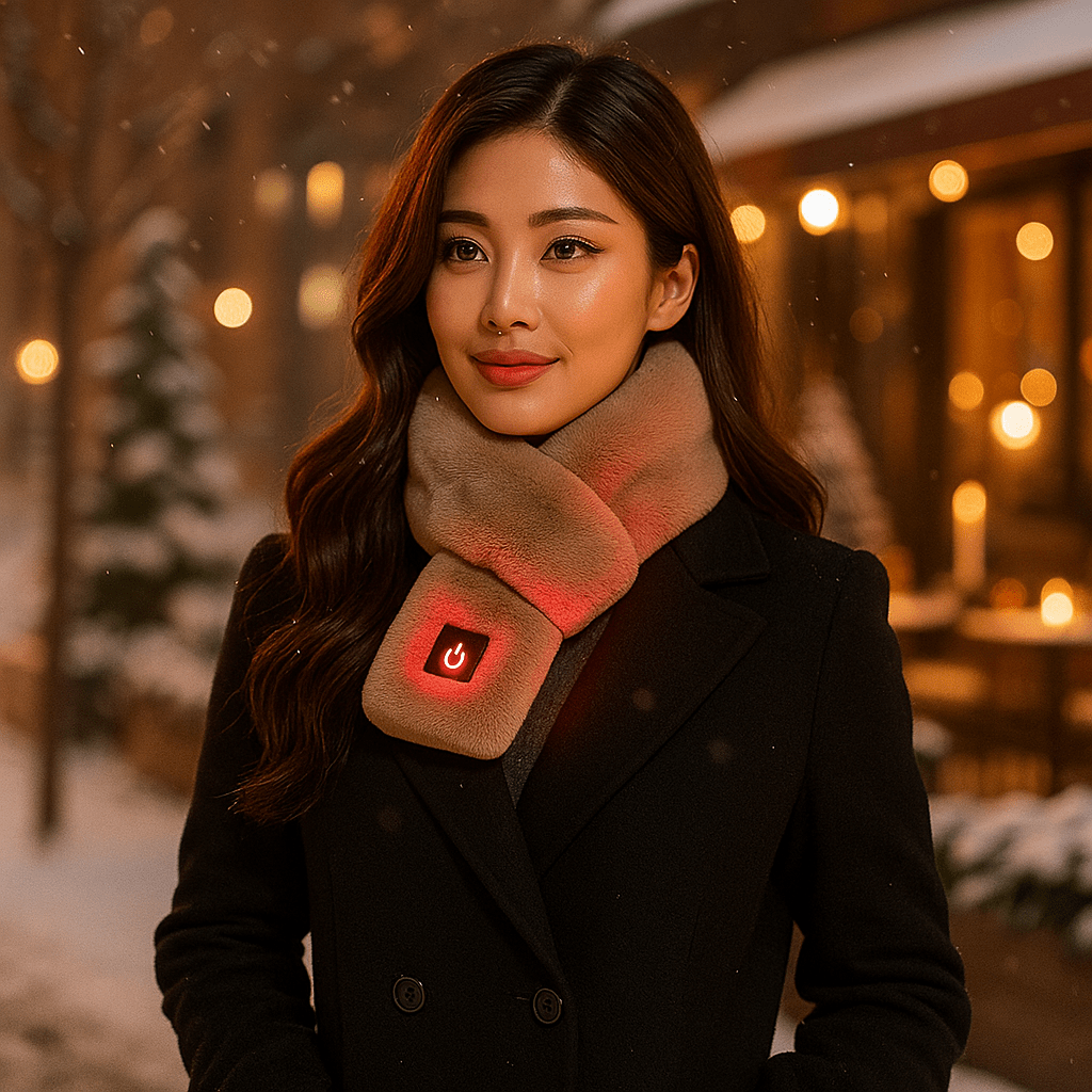 HeatCozy - Sciarpa Riscaldata - Pelliccia Sintetica - Elegante