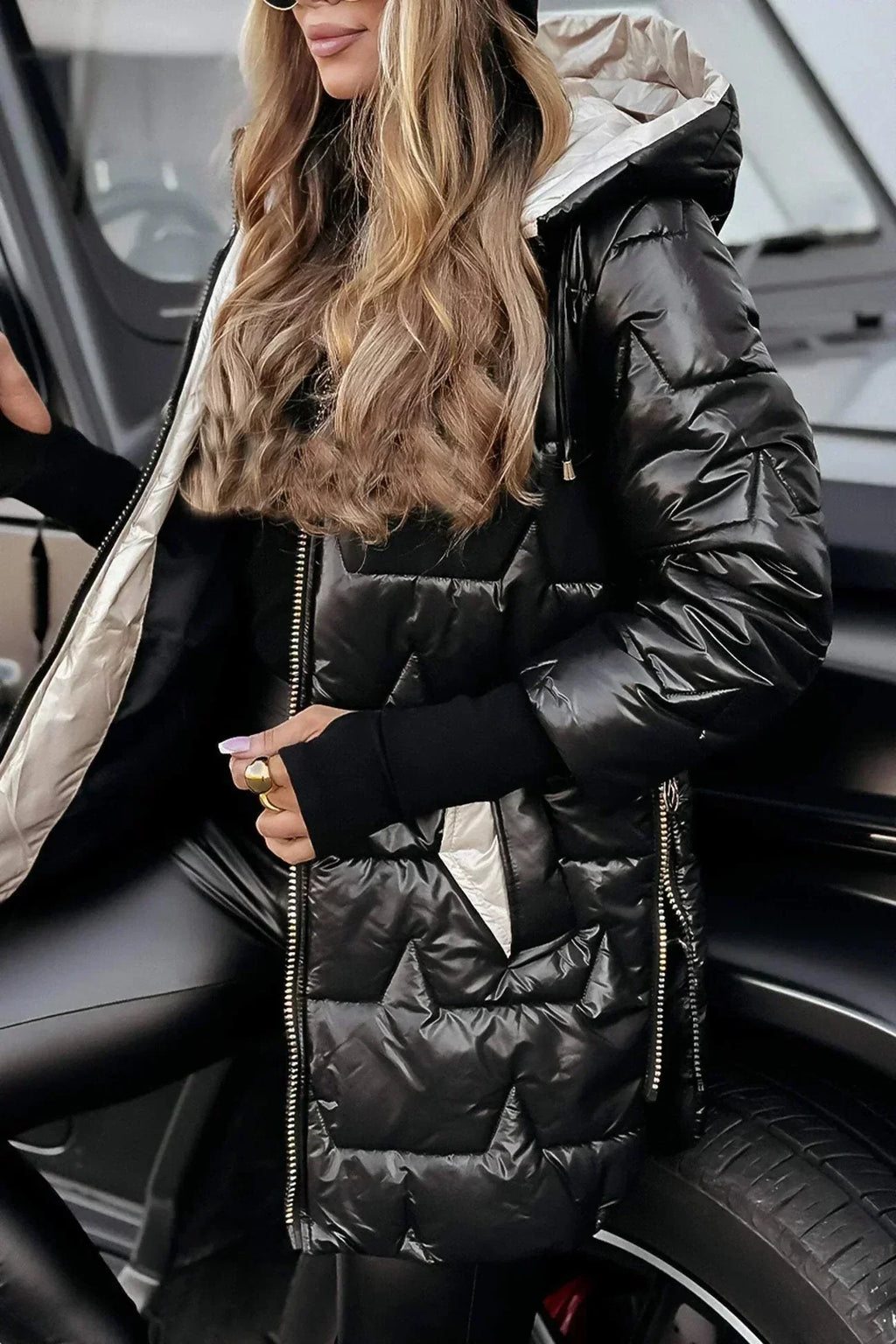 Aurora™ | Elegante cappotto invernale con cappuccio e imbottitura