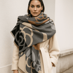 Sciarpa Lussuosa Reversibile - Motivo Floreale - Elegante