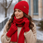 Set Invernale - Cappello - Sciarpa - Guanti Caldi - Unisex - Lana